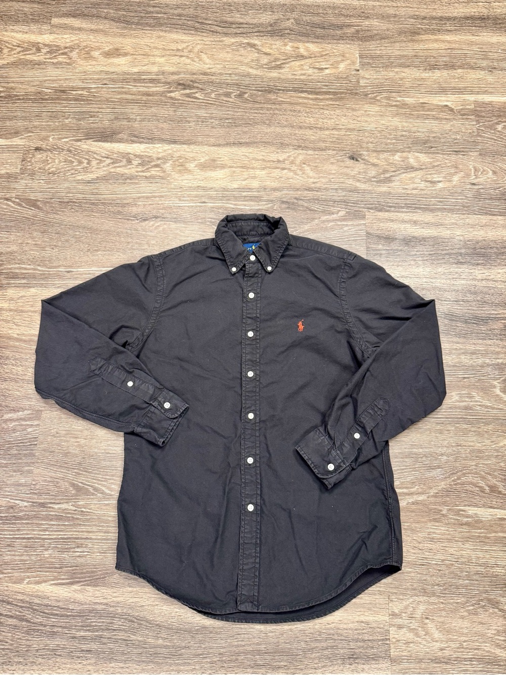 Polo Ralph Lauren Classic Fit Black Button Down Shirt Red Pony Men's S
